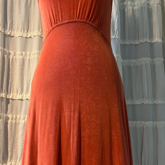 Free People Orange Open Back Dress - Picture 5 of 8